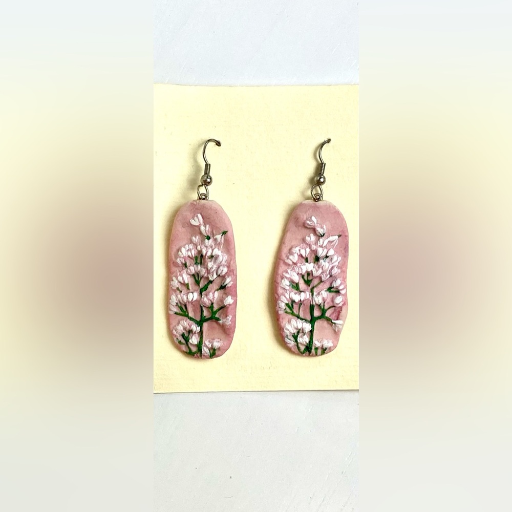 Woodland Spirit ceramic dangle earrings